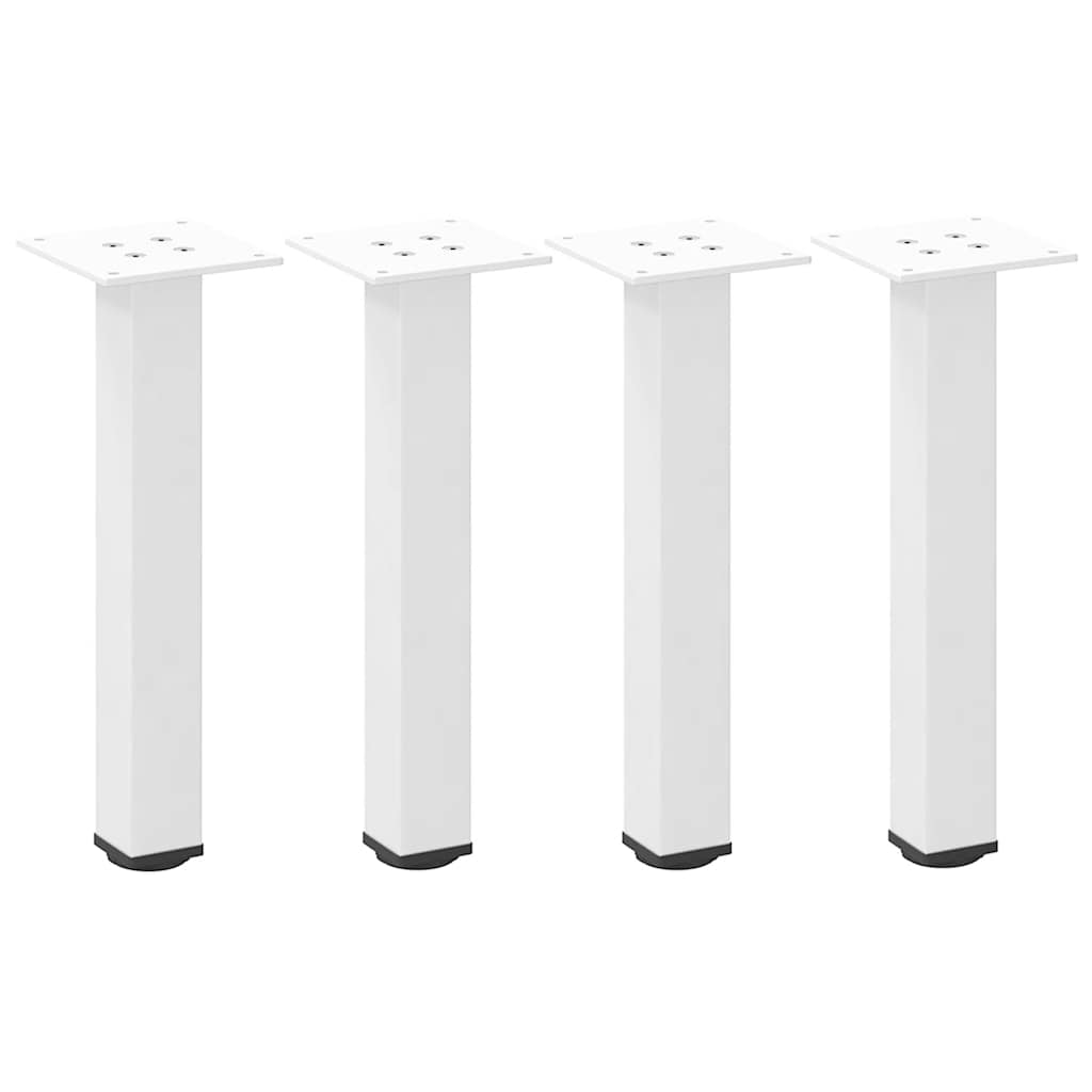 Coffee table legs 4 pcs. White 42-44 cm steel