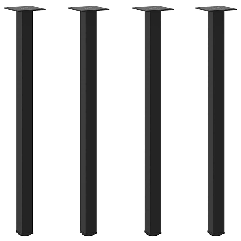 Console table legs 4 pcs. Black 72-74 cm steel