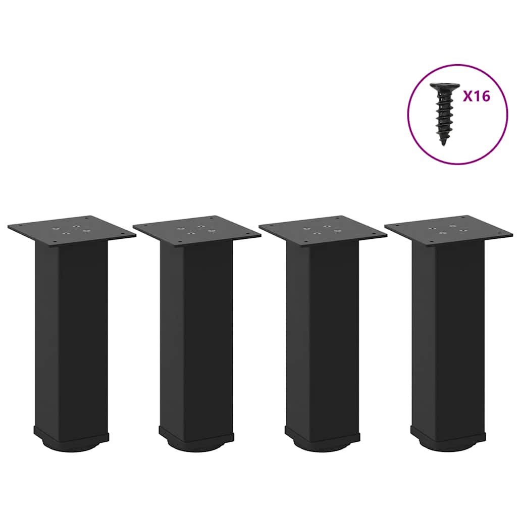 Coffee table legs 4 pcs. Black 30-32 cm steel