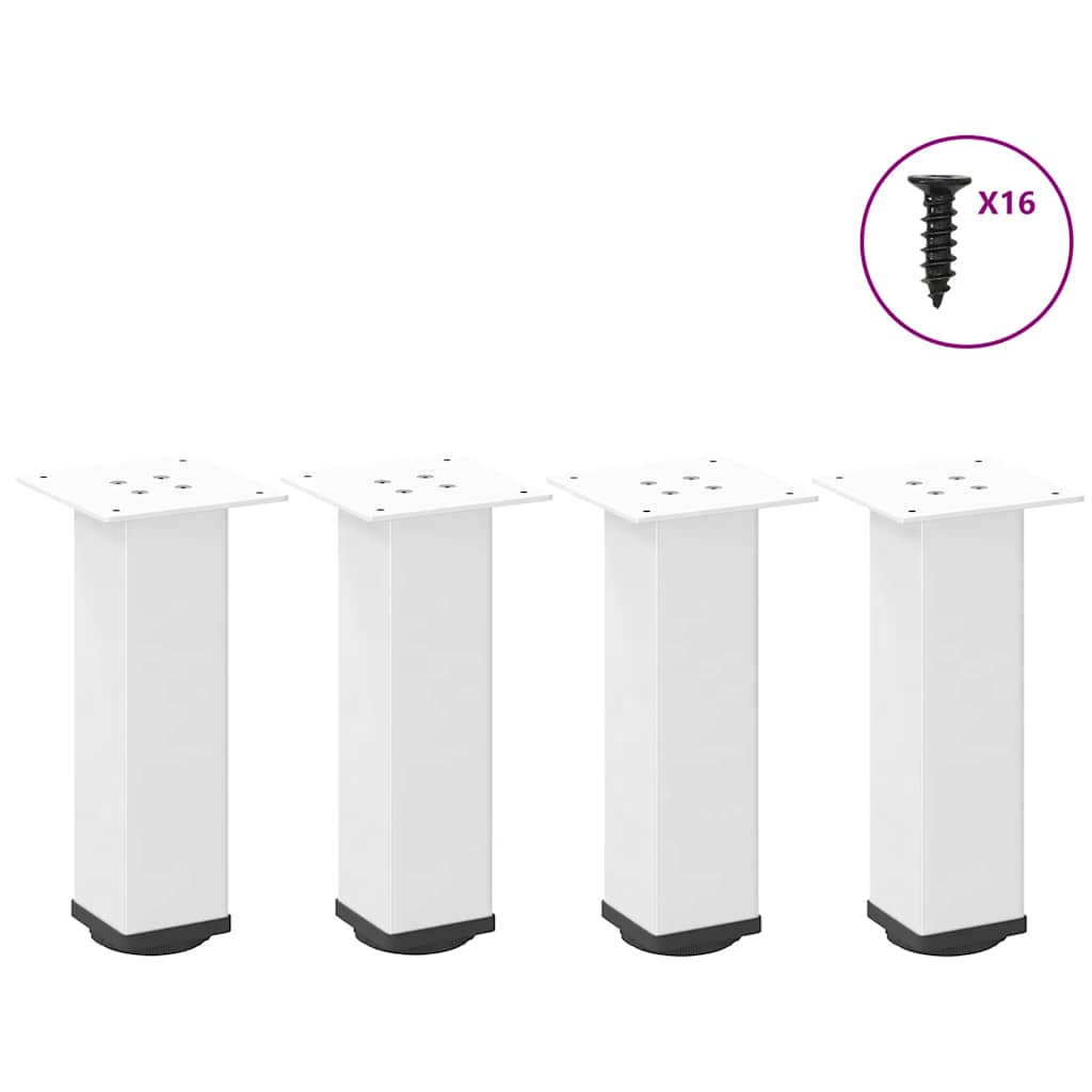 Coffee table legs 4 pcs. White 30-32 cm steel