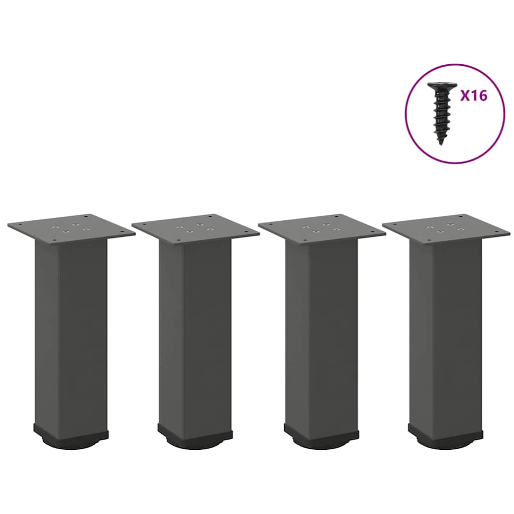 Coffee table legs 4 pcs. Anthracite 42-44 cm steel