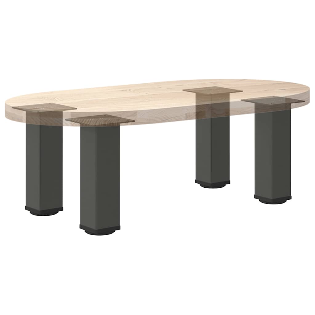 Coffee table legs 4 pcs. Anthracite 42-44 cm steel