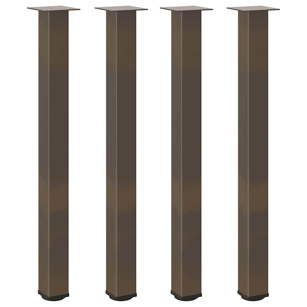 Bartischbeine 4 Stk. Naturstahl 100-102 cm Stahl
