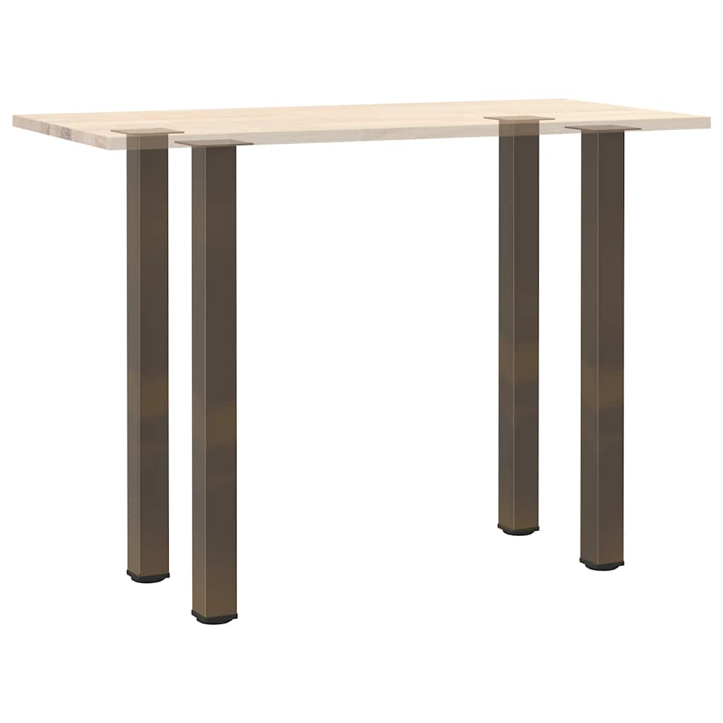 Bartischbeine 4 Stk. Naturstahl 100-102 cm Stahl