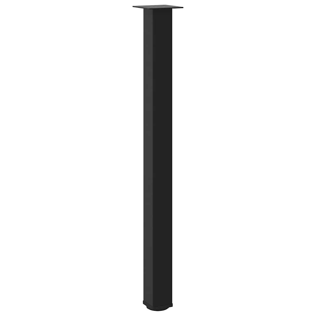 Bartischbeine 4 Stk. Schwarz 110-112 cm Stahl
