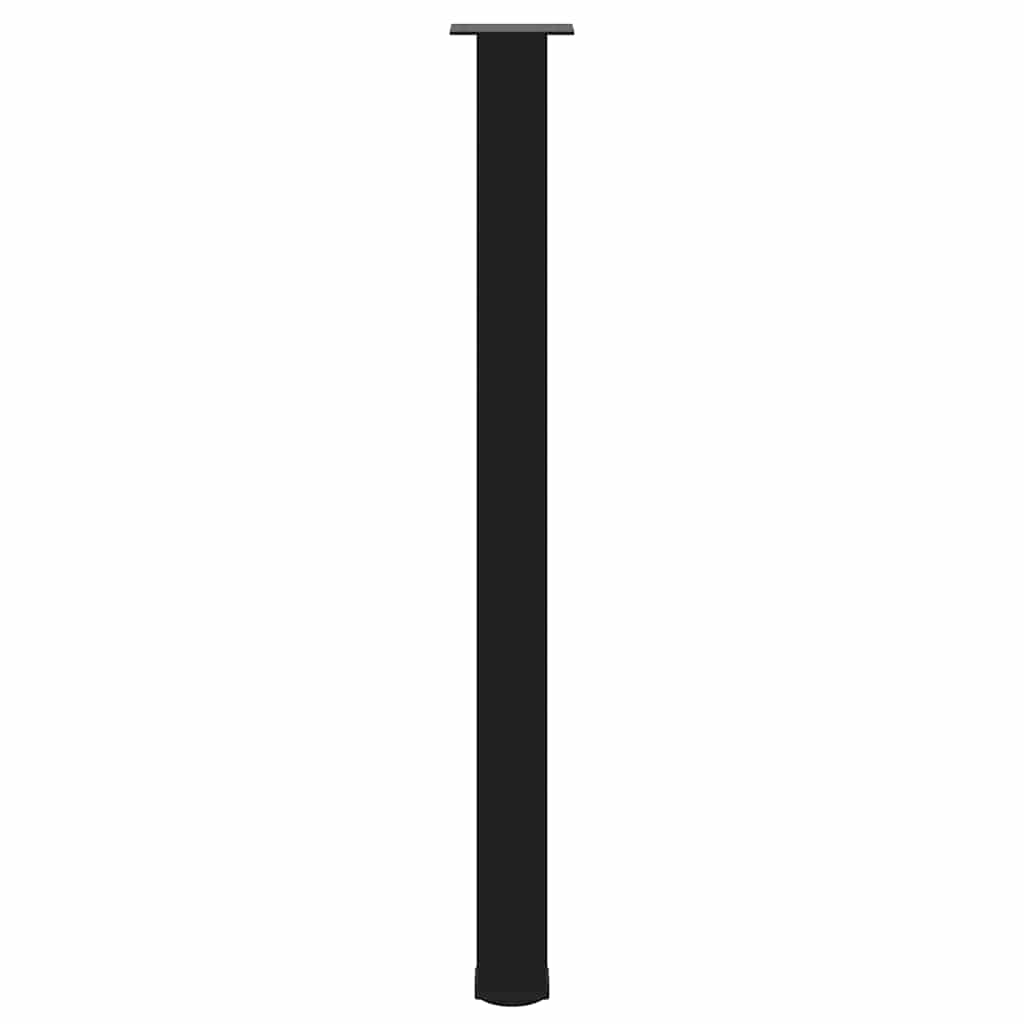 Bartischbeine 4 Stk. Schwarz 110-112 cm Stahl