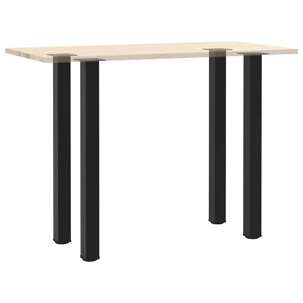 Bartischbeine 4 Stk. Schwarz 110-112 cm Stahl
