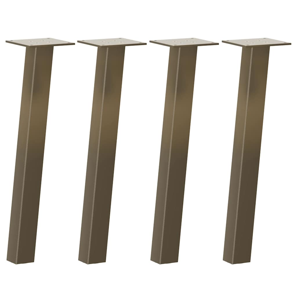 Coffee table legs 4 pcs. Natural steel 42 cm steel