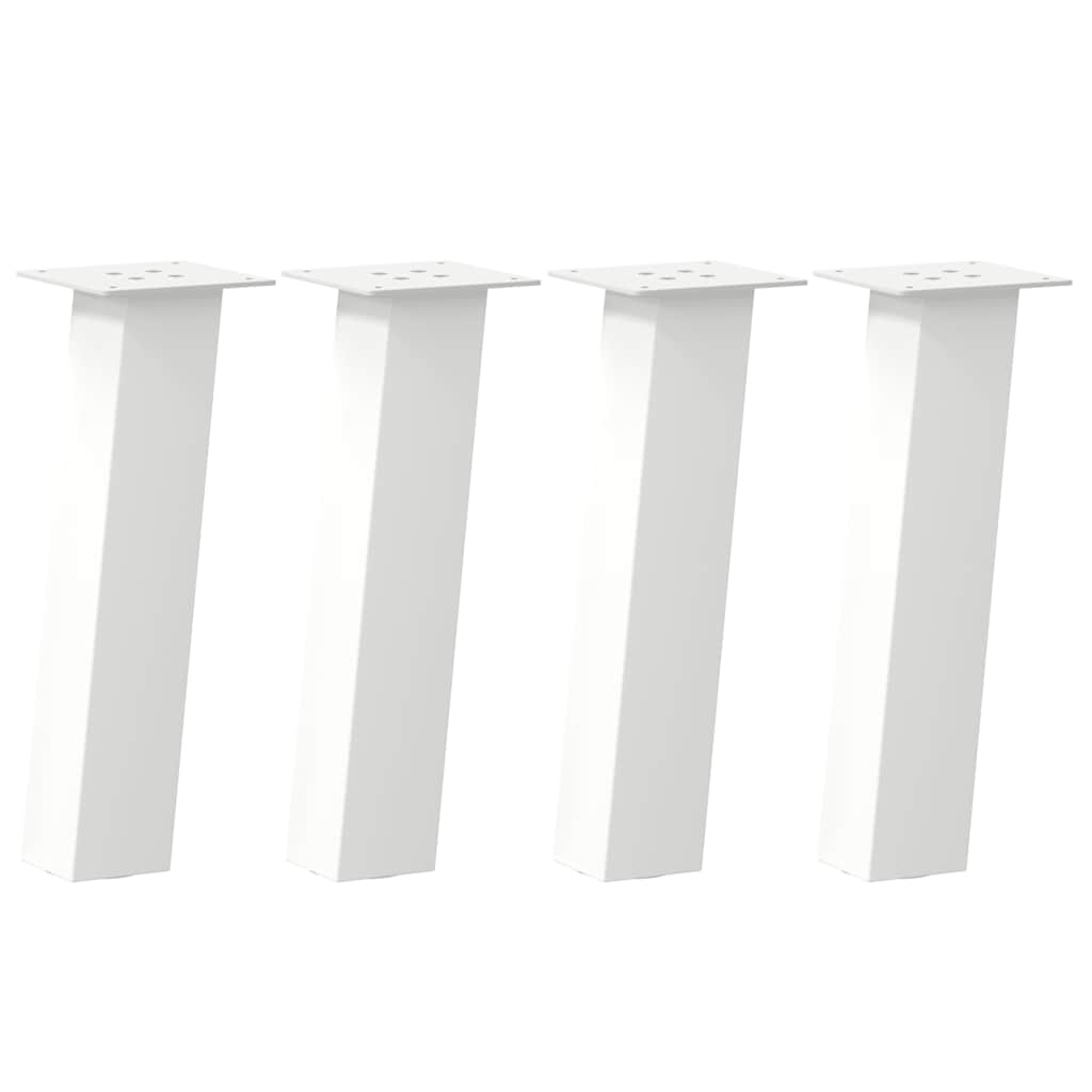 Coffee table legs 4 pcs. White 30 cm steel