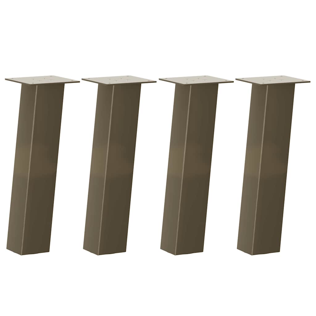 Coffee table legs 4 pcs. Natural steel 42 cm steel