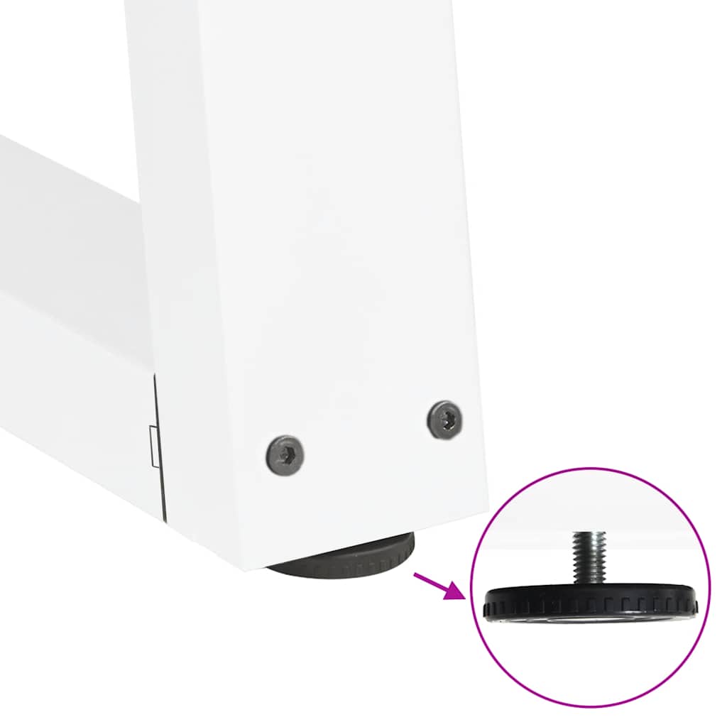 Coffee table legs V-shape 2 pieces white 30x(30-31.3) cm steel
