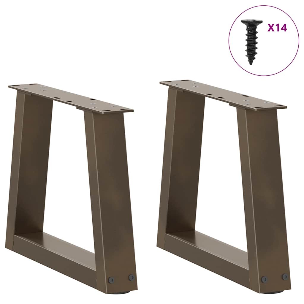 Coffee table legs V-shape 2 pieces natural steel 40x(30-31.3) cm steel