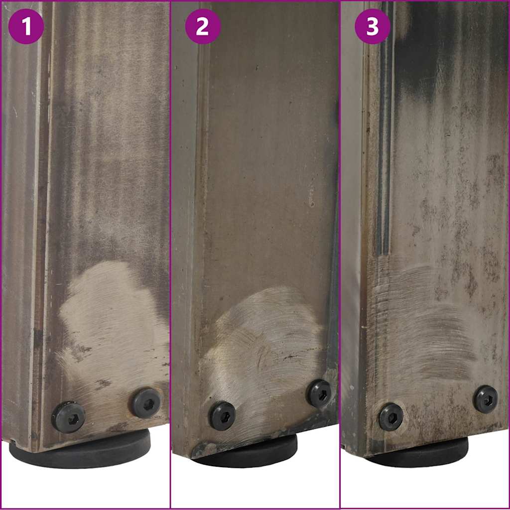 Coffee table legs V-shape 2 pieces natural steel 40x(30-31.3) cm steel