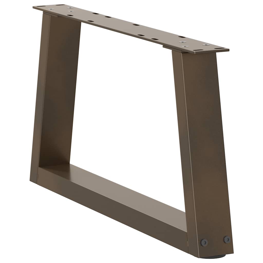 Coffee table legs V-shape 2 pieces natural steel 70x(30-31.3) cm steel