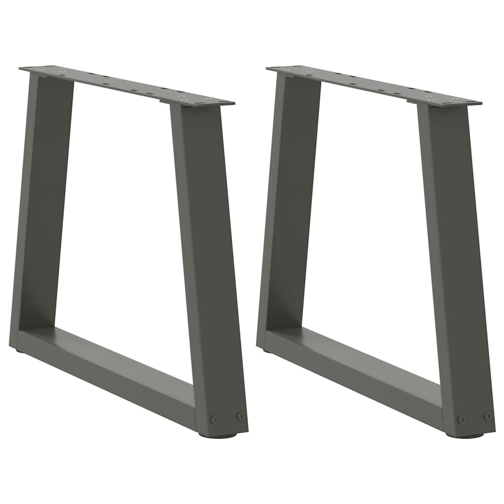 Couchtischbeine V-Form 2 Stück Anthrazit 60x(42-43,3) cm Stahl