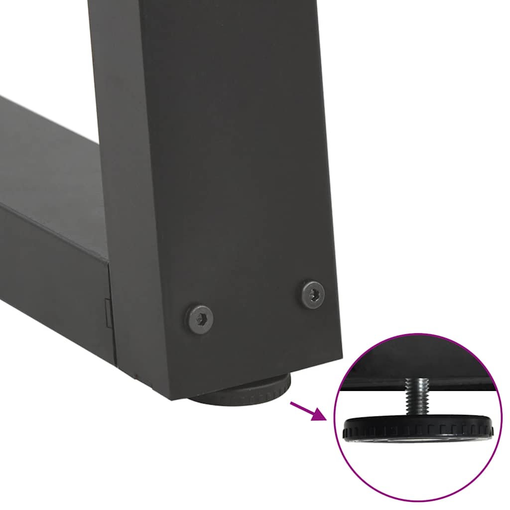 Coffee table legs V-shape 2 pieces anthracite 60x(42-43.3) cm steel