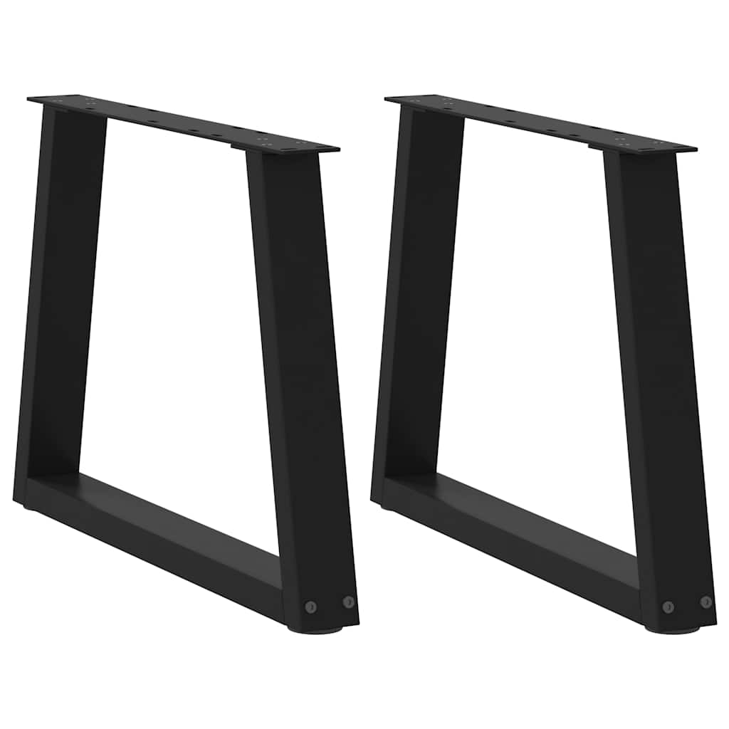 Couchtischbeine V-Form 2 Stück Schwarz 70x(42-43,3) cm Stahl