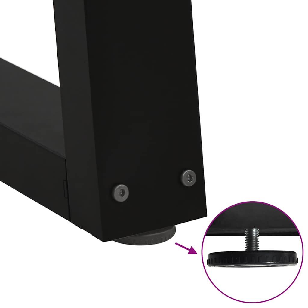 Dining table legs V-shape 2 pcs. Black 50x(72-73) cm steel