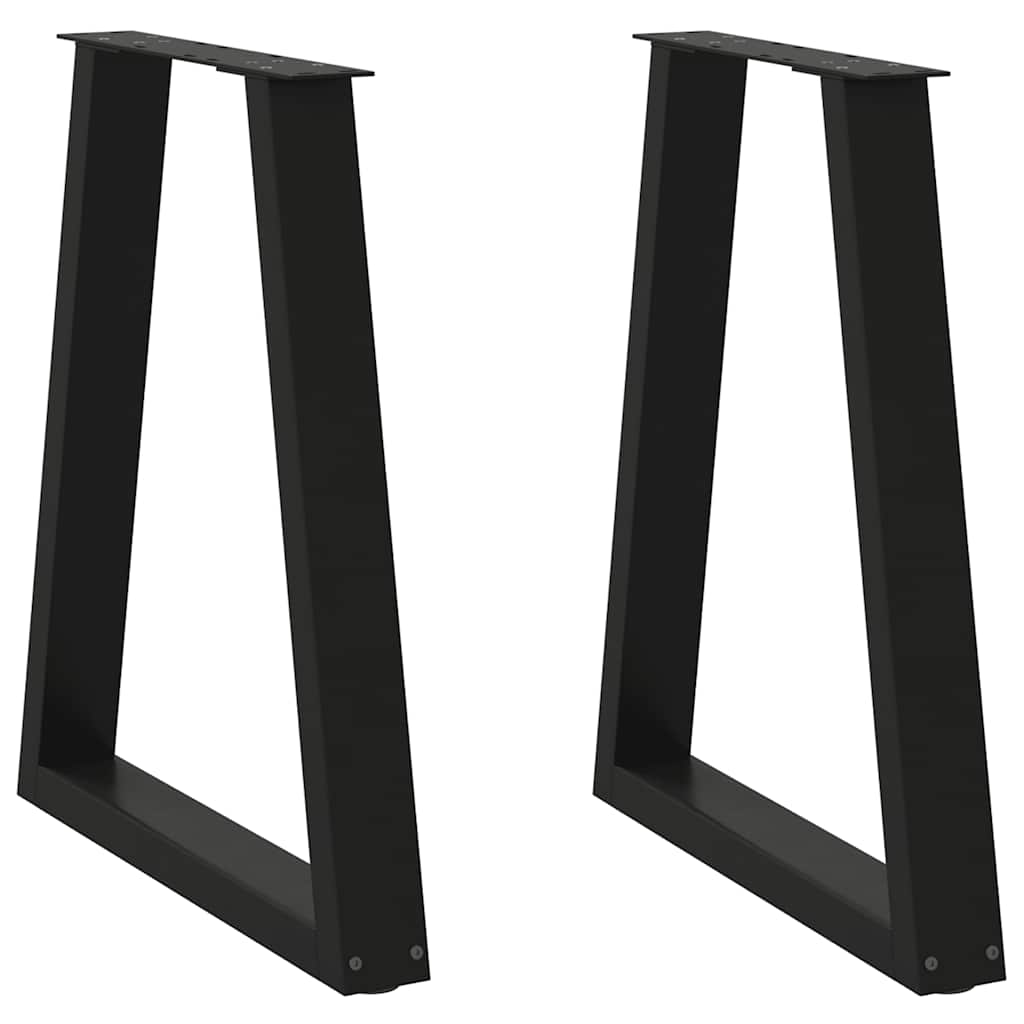 Dining table legs V-shape 2 pcs. Black 60x(72-73) cm steel