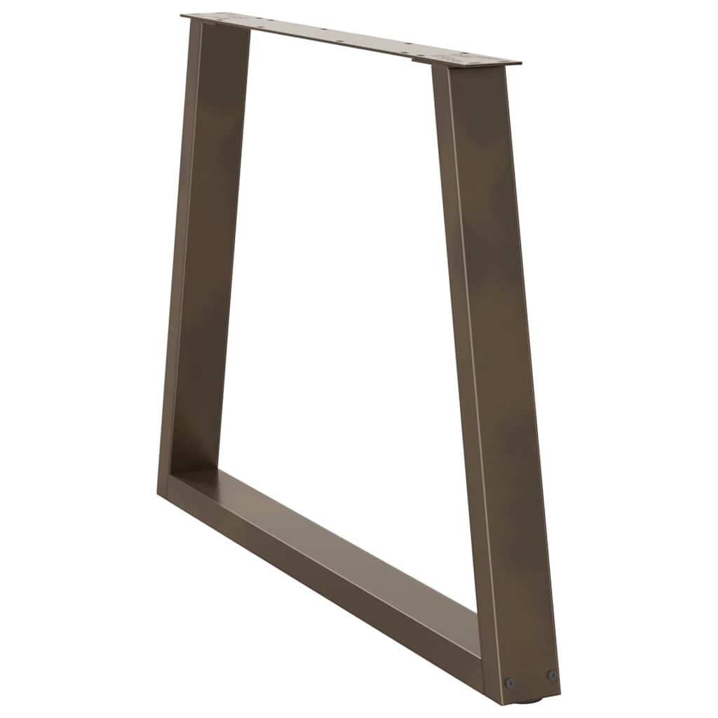 Dining table legs V-shape 3 pieces natural steel 100x(72-73.3) cm steel