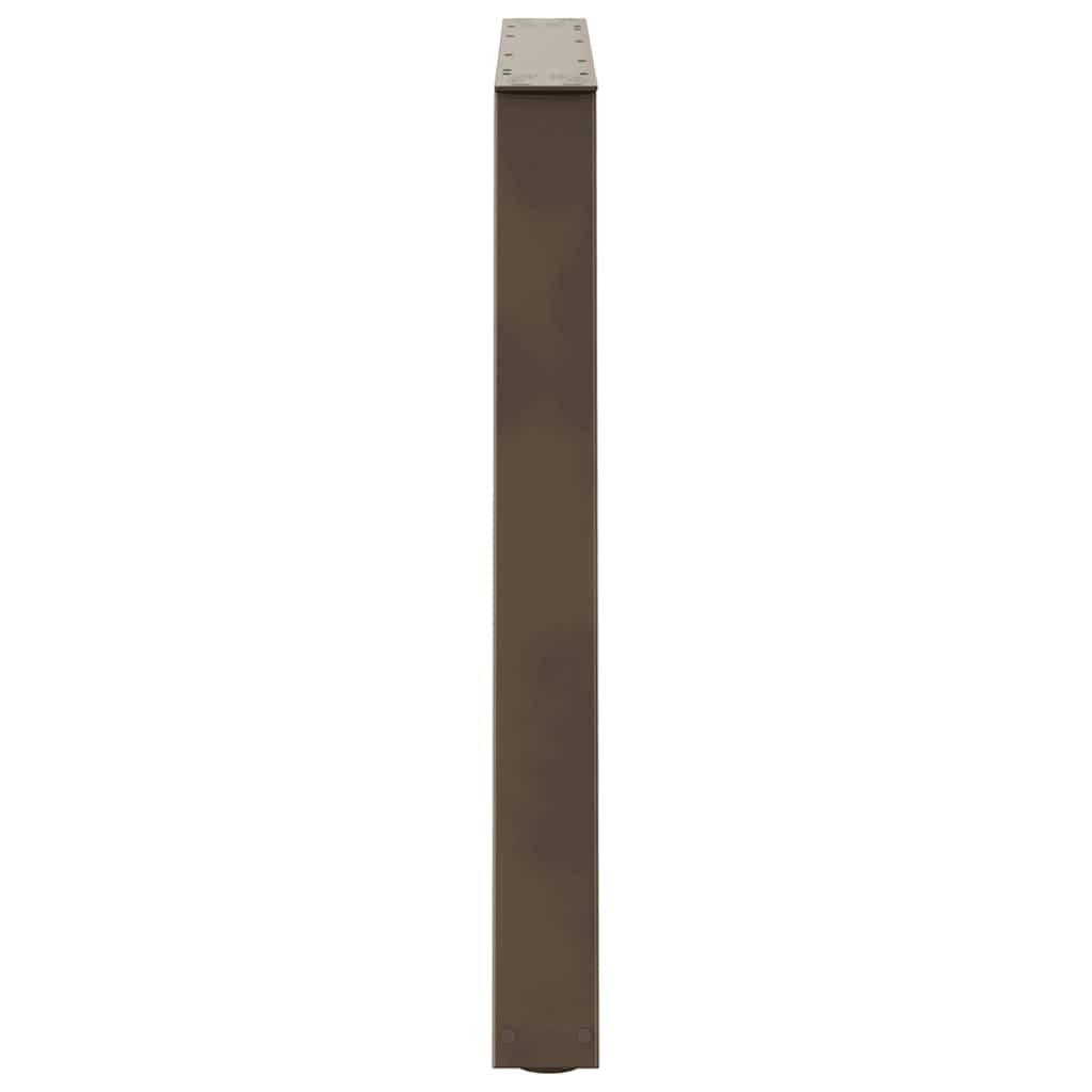 Dining table legs V-shape 3 pieces natural steel 100x(72-73.3) cm steel
