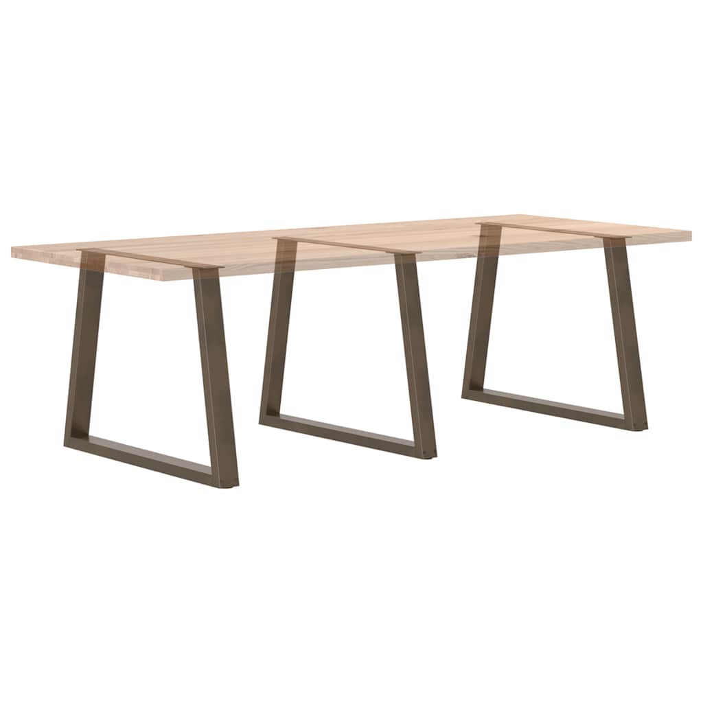 Dining table legs V-shape 3 pieces natural steel 100x(72-73.3) cm steel