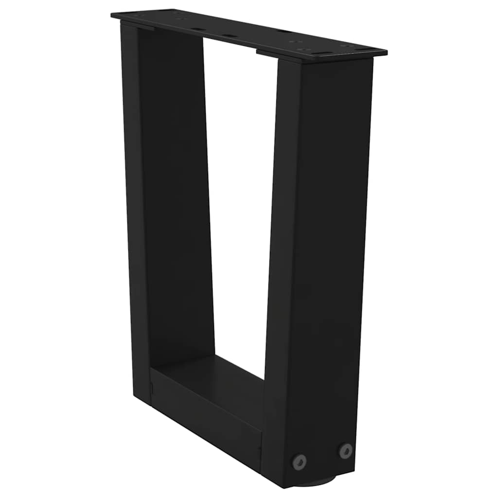 Couchtischbeine V-Form 2 Stück Schwarz 30x(30-31,3) cm Stahl