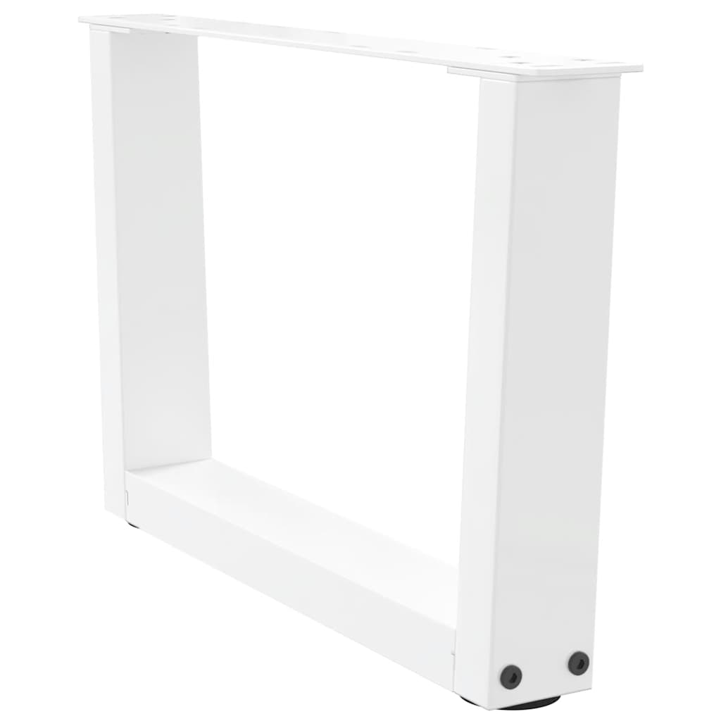 Couchtischbeine V-Form 2 Stück Weiß 50x(30-31,3) cm Stahl