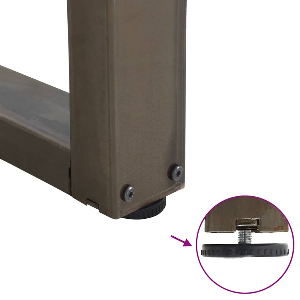 Couchtischbeine V-Form 2 Stück Naturstahl 50x(30-31,3) cm Stahl