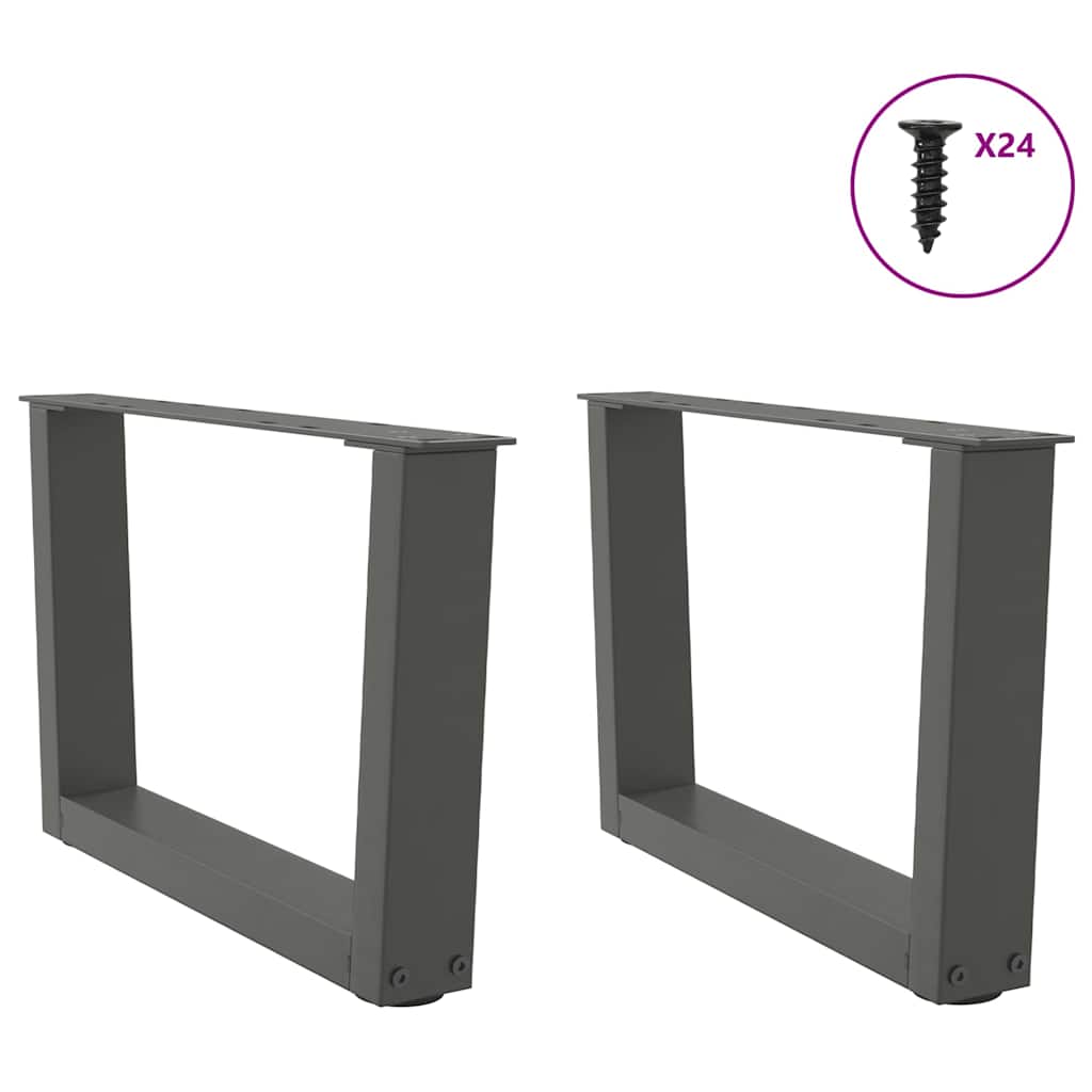 Coffee table legs V-shape 2 pieces anthracite 60x(30-31.3) cm steel