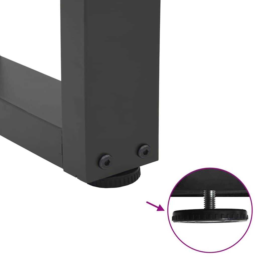 Coffee table legs V-shape 2 pieces anthracite 60x(30-31.3) cm steel