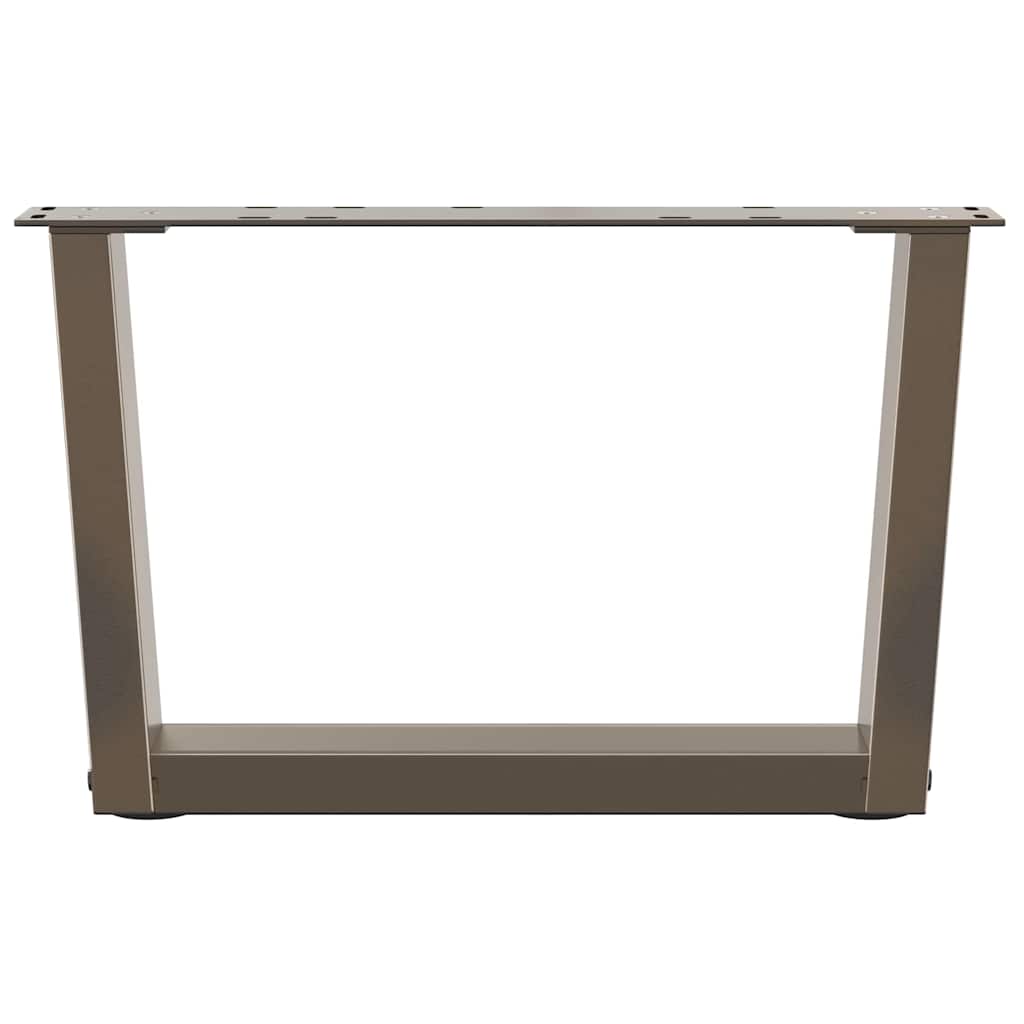 Coffee table legs V-shape 2 pieces natural steel 60x(30-31.3) cm steel