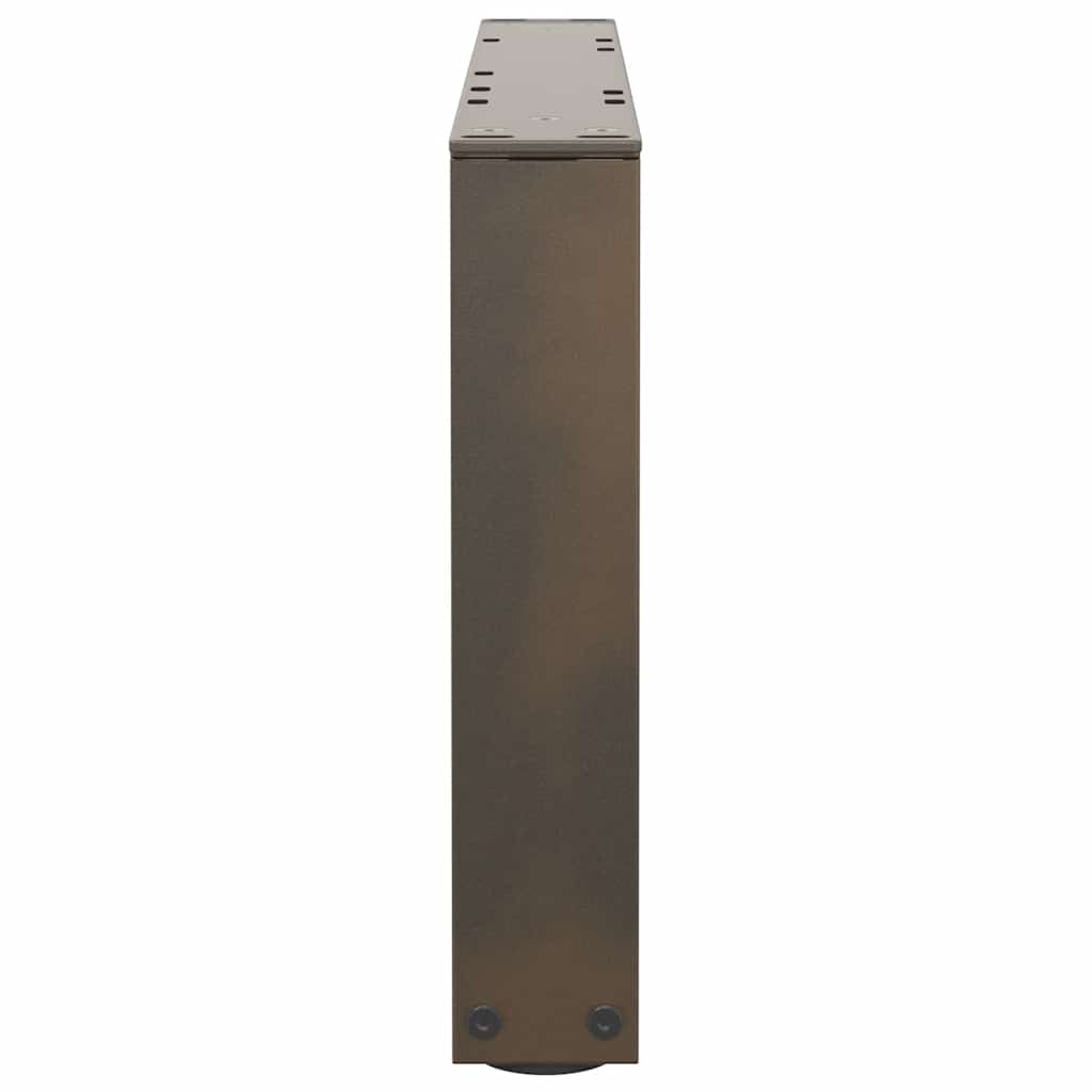 Coffee table legs V-shape 2 pieces natural steel 60x(30-31.3) cm steel