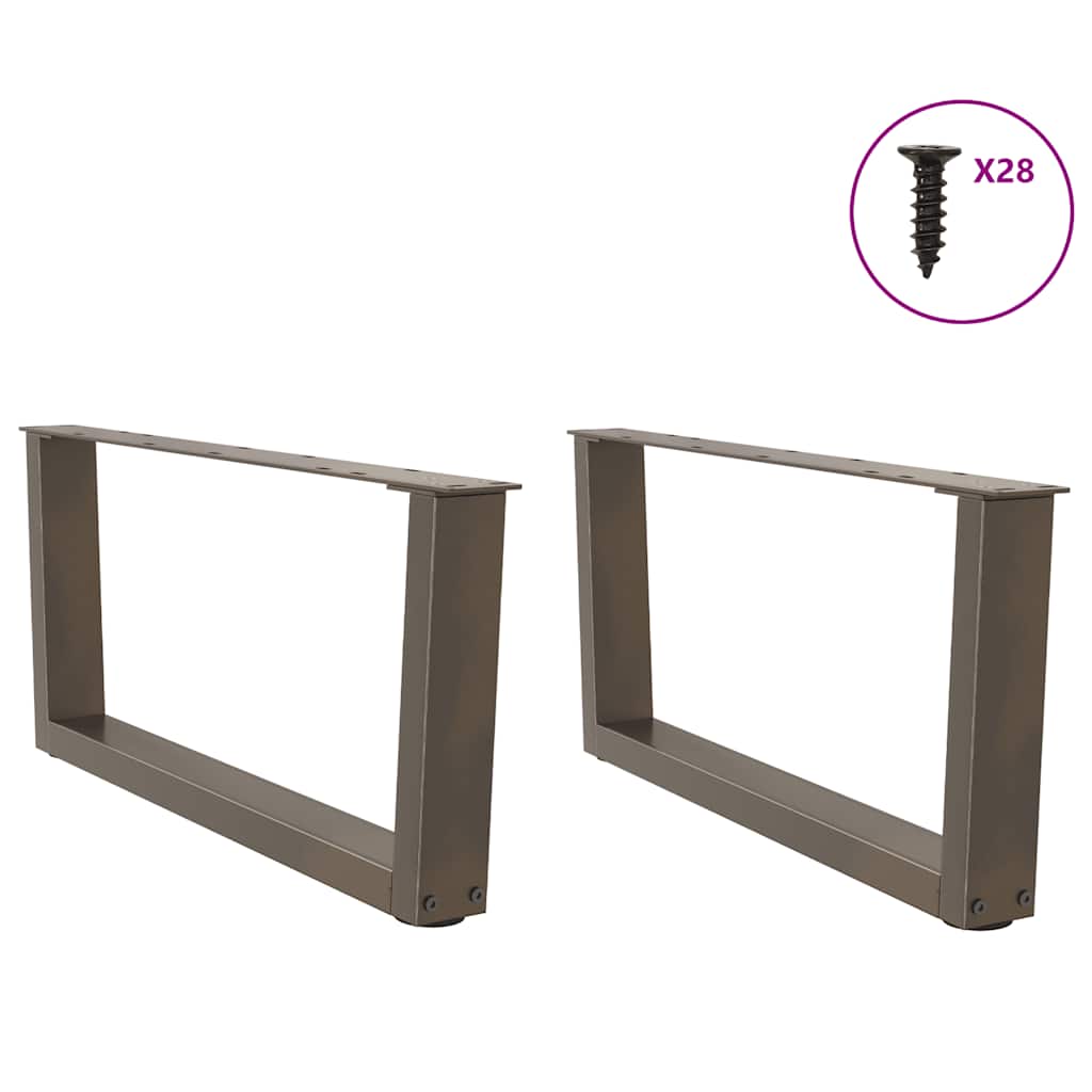 Couchtischbeine V-Form 2 Stück Naturstahl 70x(30-31,3) cm Stahl
