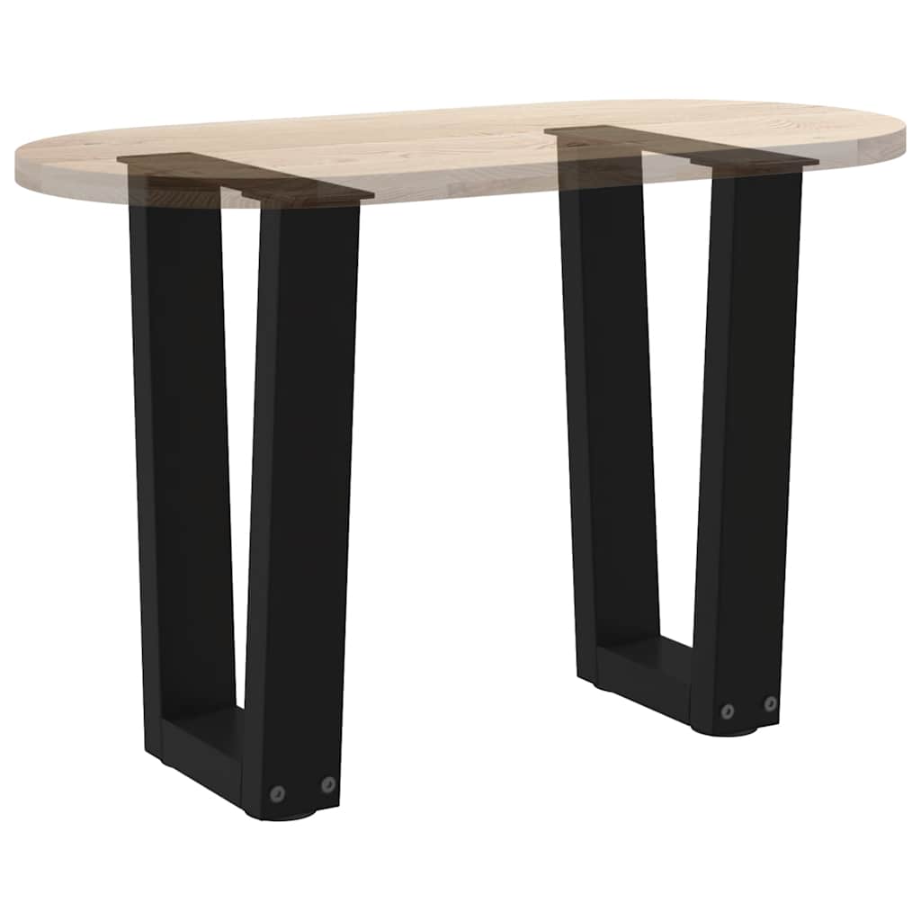 Coffee table legs V-shape 2 pieces black 28x(42-43.3) cm steel