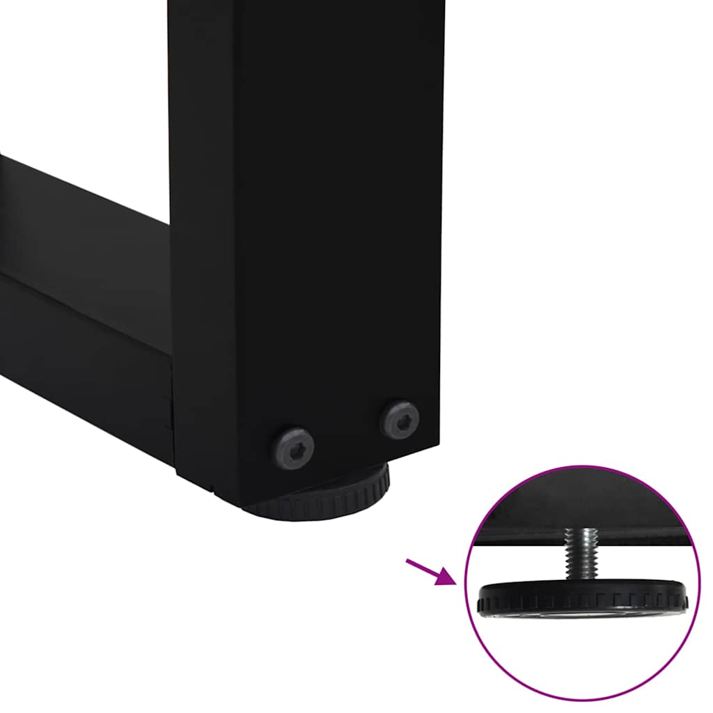 Coffee table legs V-shape 2 pieces black 28x(42-43.3) cm steel