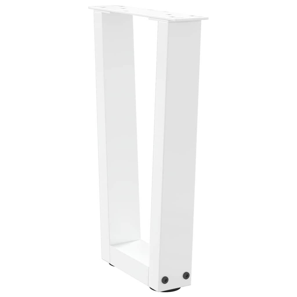 Couchtischbeine V-Form 2 Stück Weiß 28x(42-43,3) cm Stahl