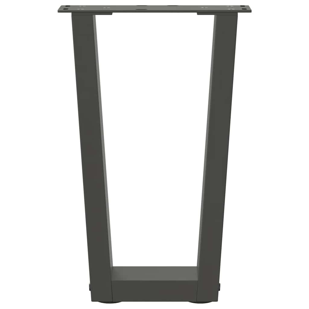 Couchtischbeine V-Form 2 Stück Anthrazit 28x(42-43,3) cm Stahl