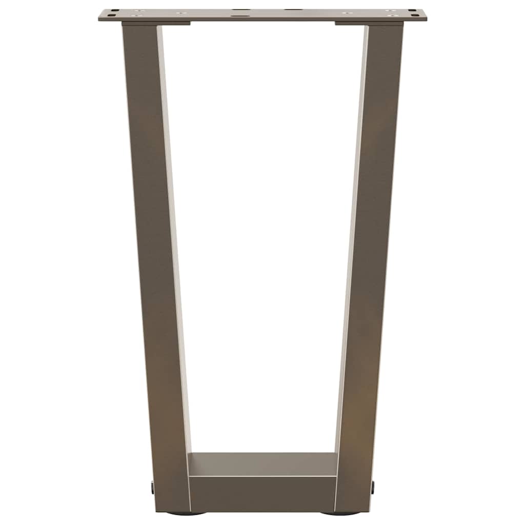 Couchtischbeine V-Form 2 Stück Naturstahl 28x(42-43,3) cm Stahl