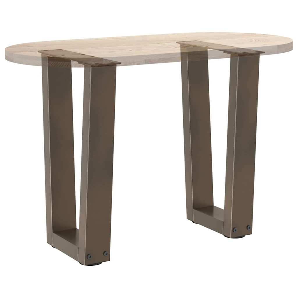 Couchtischbeine V-Form 2 Stück Naturstahl 28x(42-43,3) cm Stahl