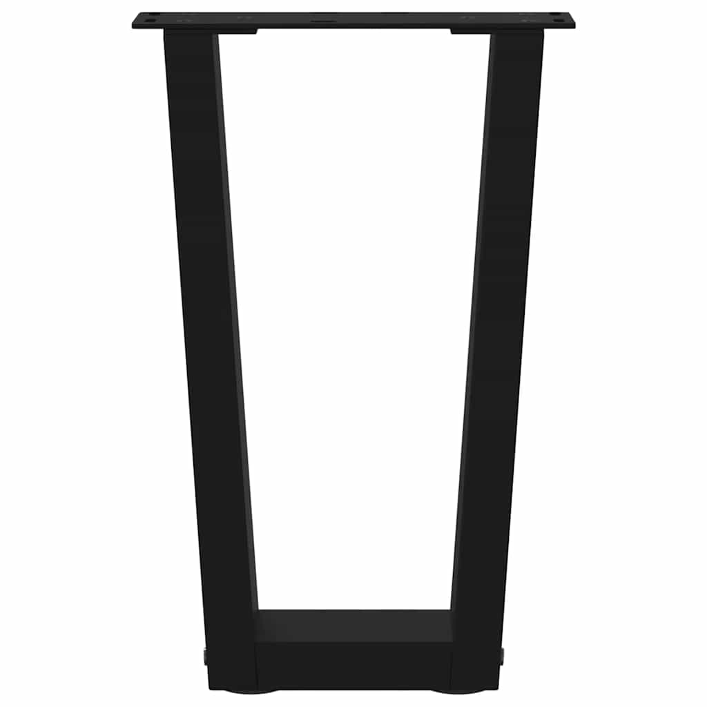 Couchtischbeine V-Form 2 Stück Schwarz 38x(42-43,3) cm Stahl