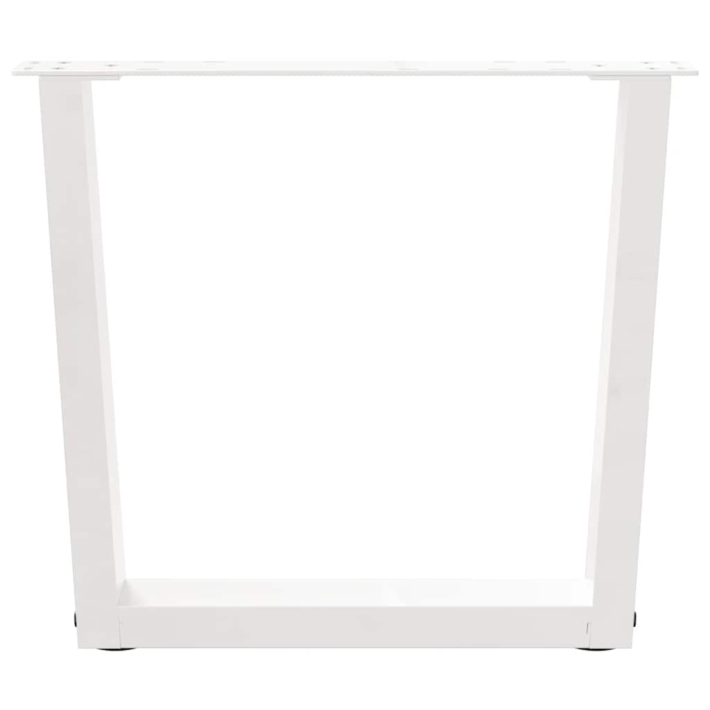 Couchtischbeine V-Form 2 Stück Weiß 60x(42-43,3) cm Stahl