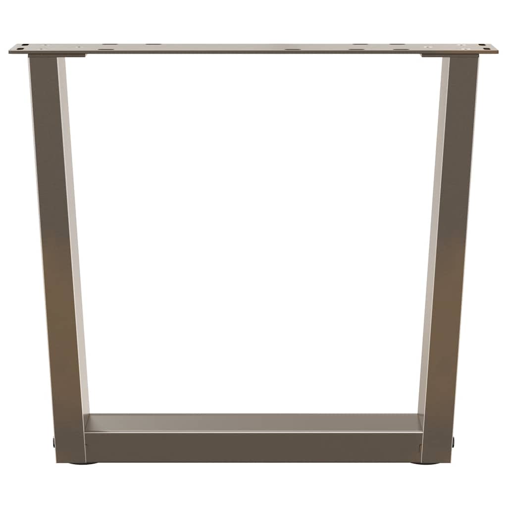 Couchtischbeine V-Form 2 Stück Naturstahl 60x(42-43,3) cm Stahl
