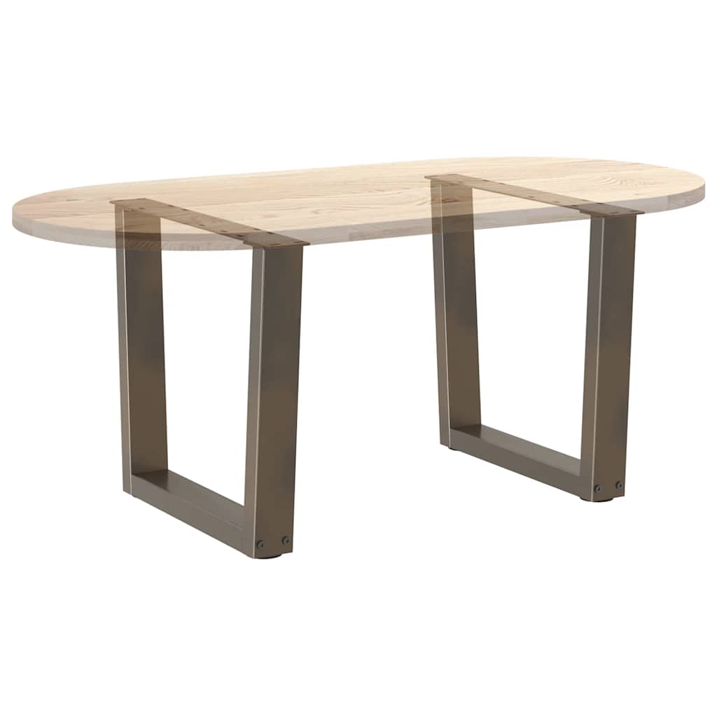 Couchtischbeine V-Form 2 Stück Naturstahl 60x(42-43,3) cm Stahl
