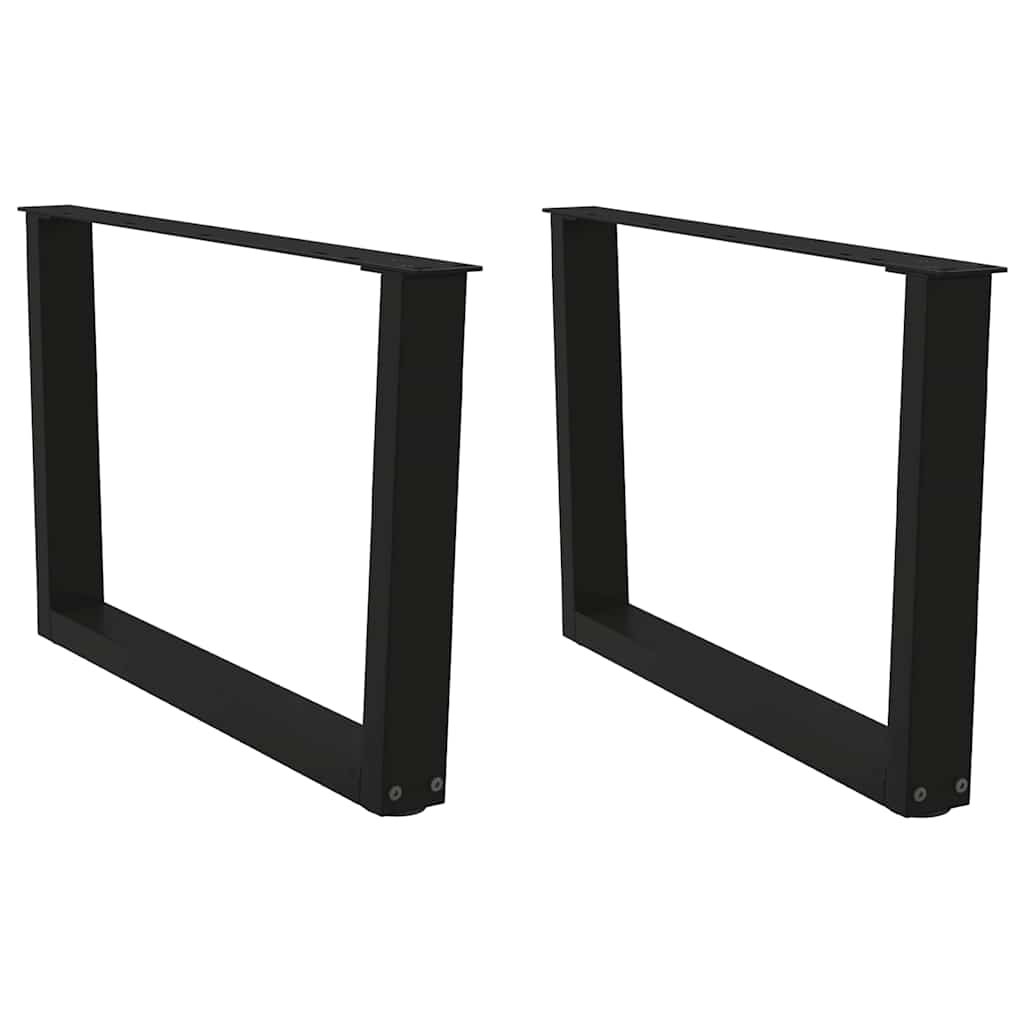 Couchtischbeine V-Form 2 Stück Schwarz 70x(42-43,3) cm Stahl