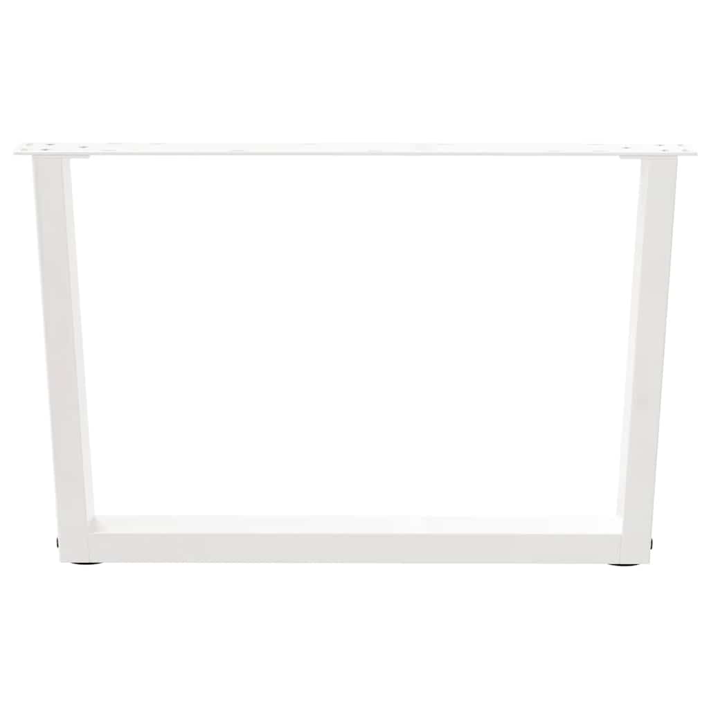 Couchtischbeine V-Form 2 Stück Weiß 70x(42-43,3) cm Stahl