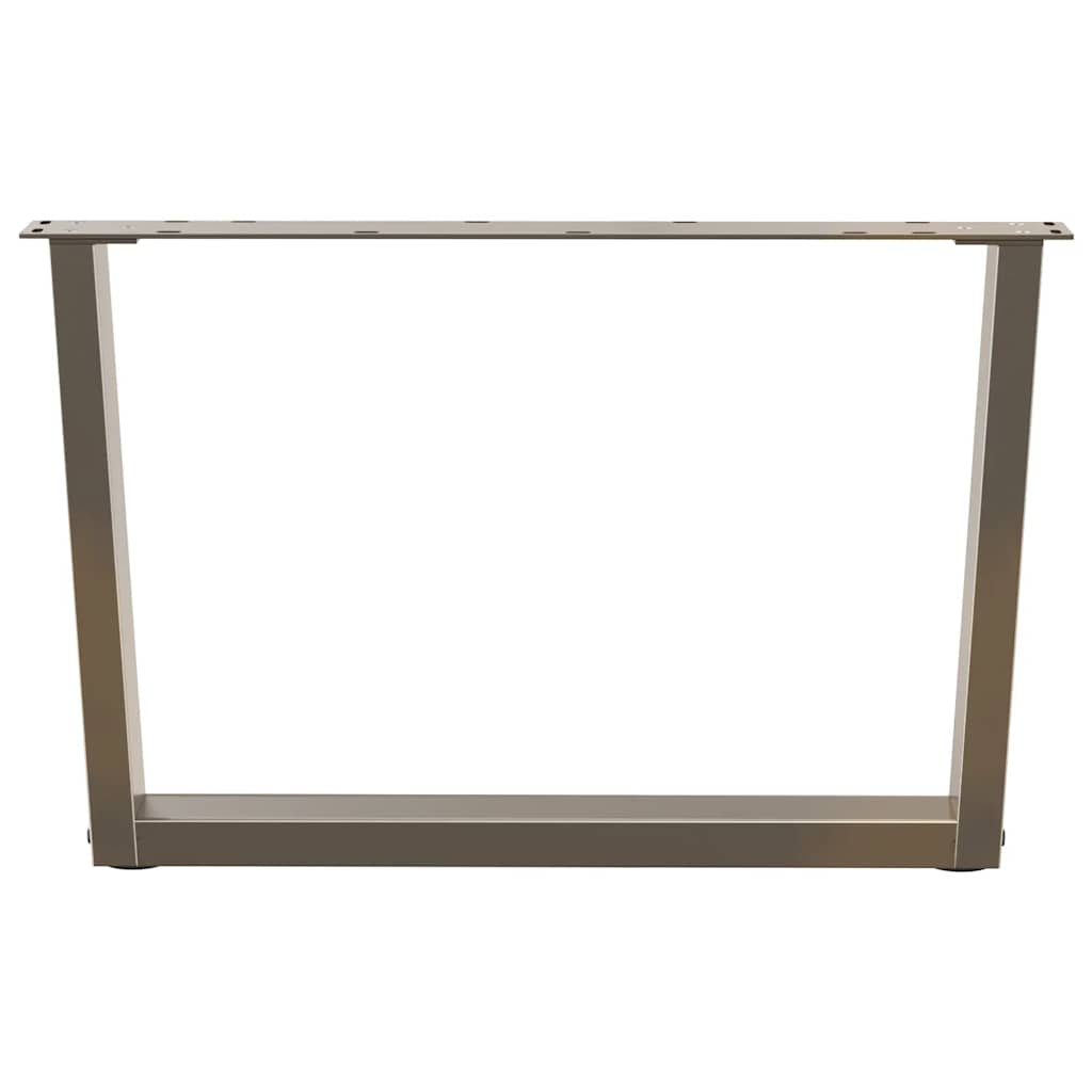Coffee table legs V-shape 2 pieces natural steel 70x(42-43.3) cm steel