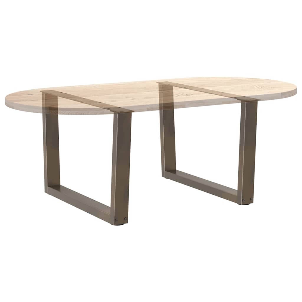 Coffee table legs V-shape 2 pieces natural steel 70x(42-43.3) cm steel