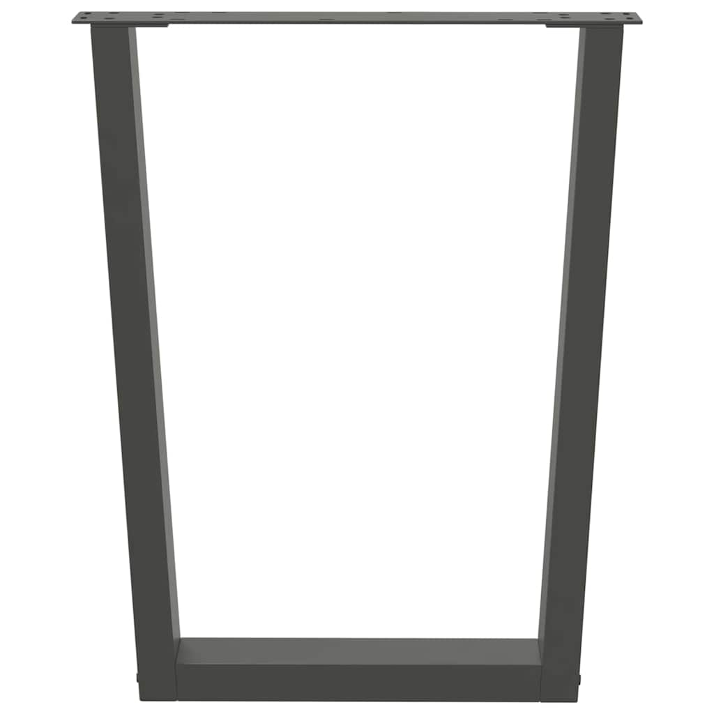 Dining Table Legs V-Shape 2 Pieces Anthracite 60x(72-73.3) cm Steel