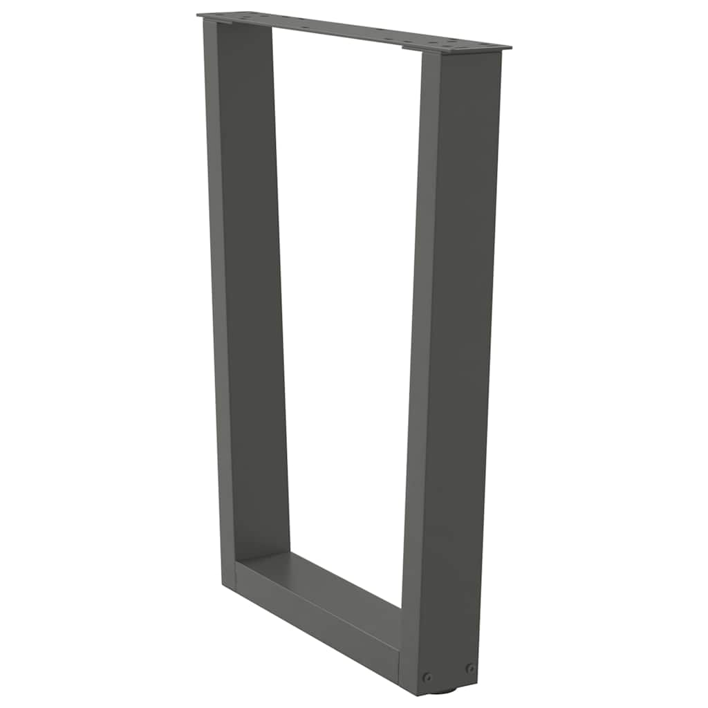 Dining Table Legs V-Shape 2 Pieces Anthracite 60x(72-73.3) cm Steel